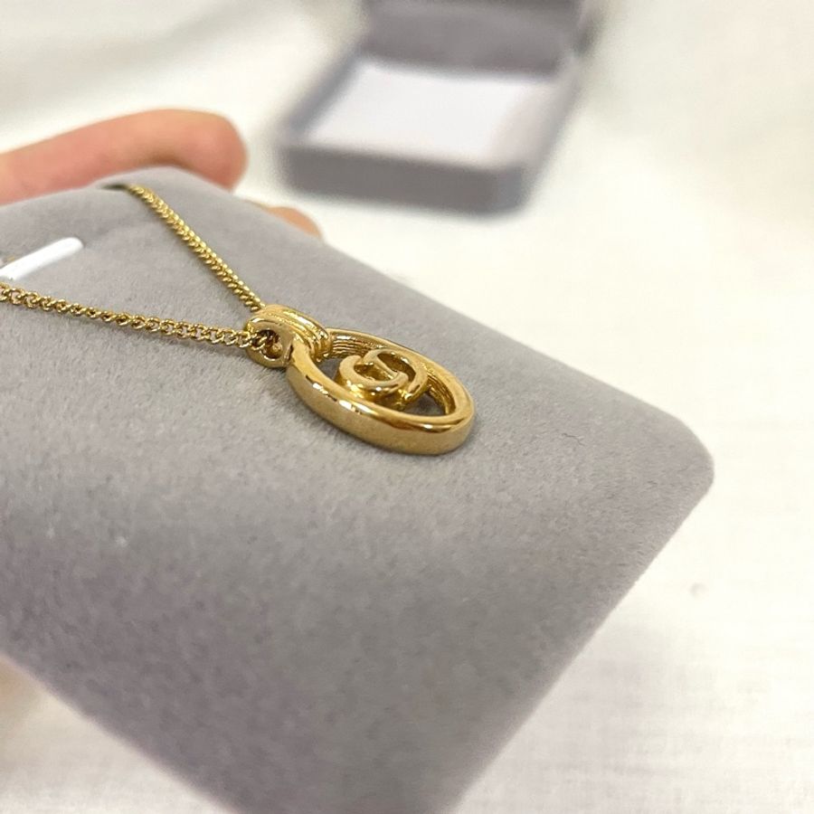 Dior 鏤空CD中古項鍊-5