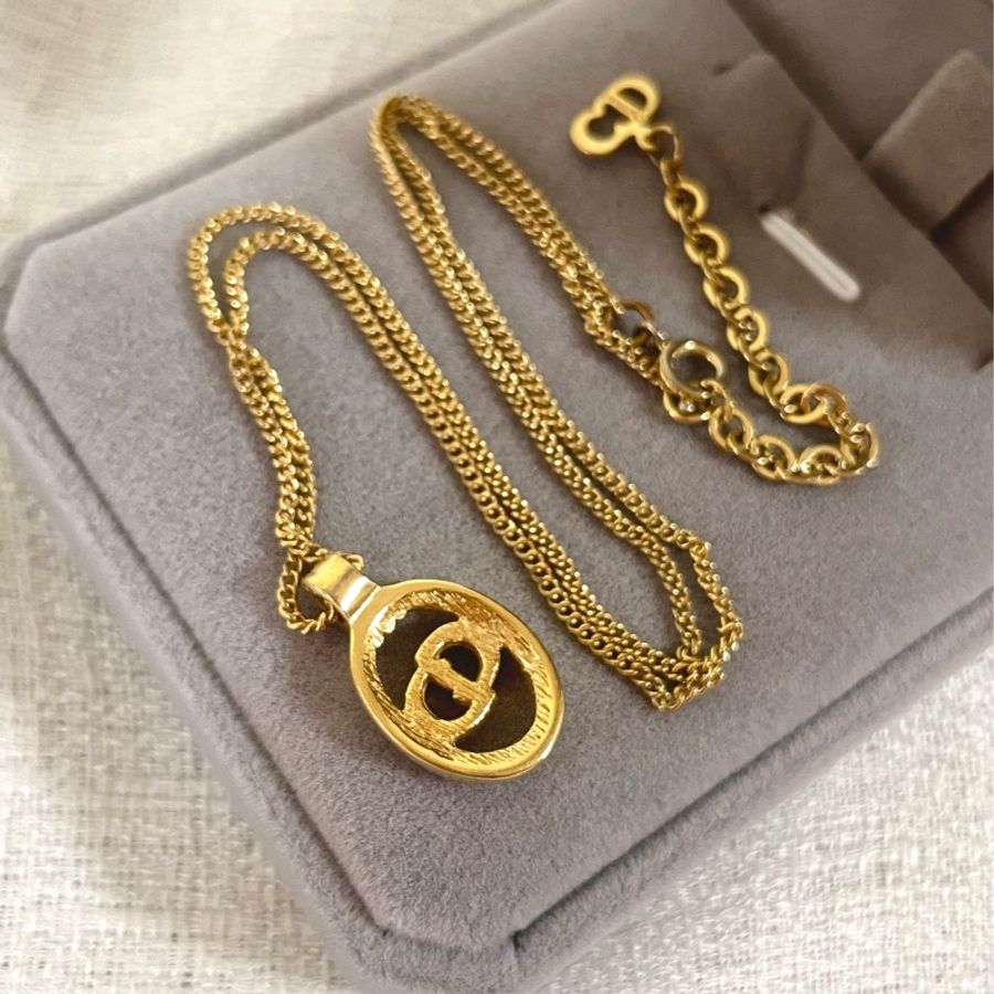 Dior 鏤空CD中古項鍊-13
