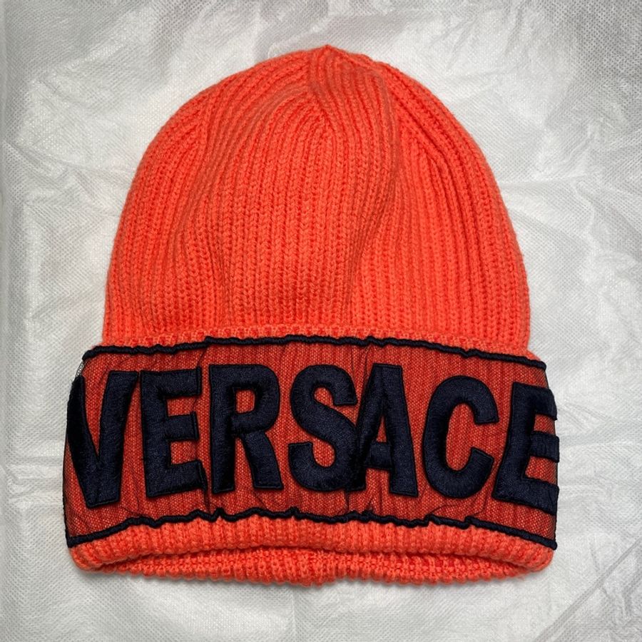 Versace 凡賽斯 刺繡毛帽 冷帽 帽子-0
