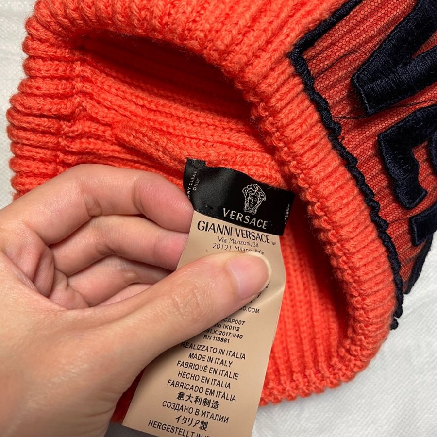 Versace 凡賽斯 刺繡毛帽 冷帽 帽子-4