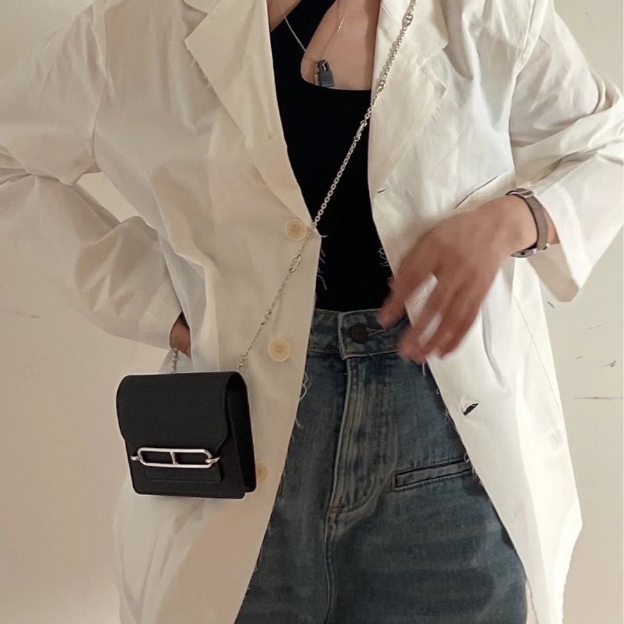Hermes 愛馬仕 roulis slim 黑銀 豬鼻子 腰包 短夾 卡夾 卡包 錢包 手提包 斜背包 肩背包-6