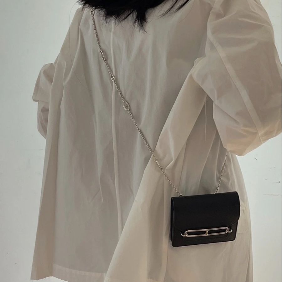 Hermes 愛馬仕 roulis slim 黑銀 豬鼻子 腰包 短夾 卡夾 卡包 錢包 手提包 斜背包 肩背包-15