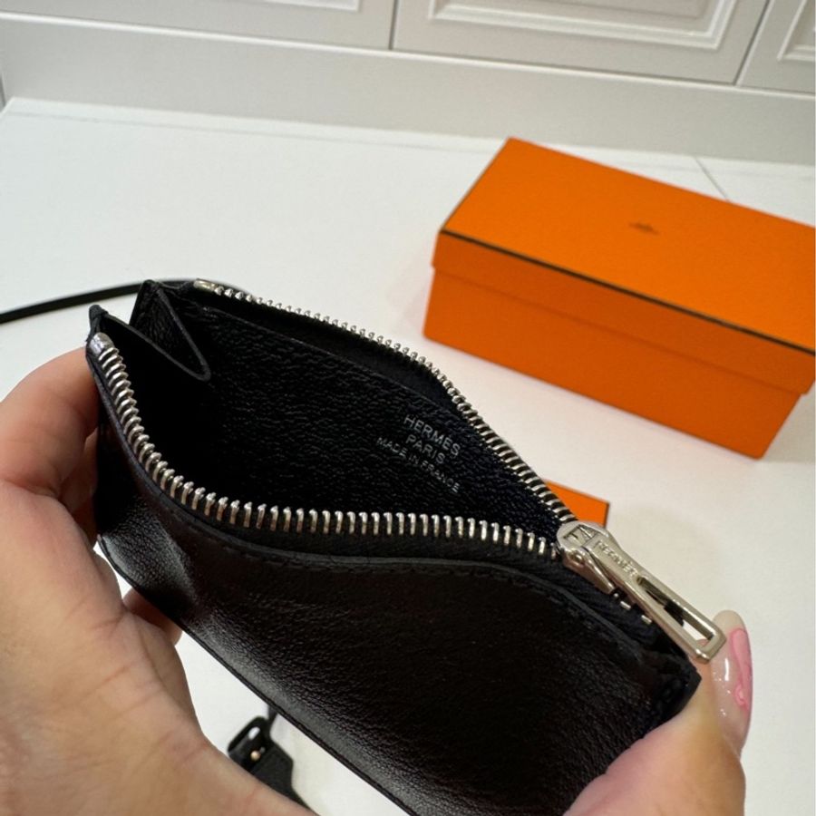 Hermes 愛馬仕 roulis slim 黑銀 豬鼻子 腰包 短夾 卡夾 卡包 錢包 手提包 斜背包 肩背包-21