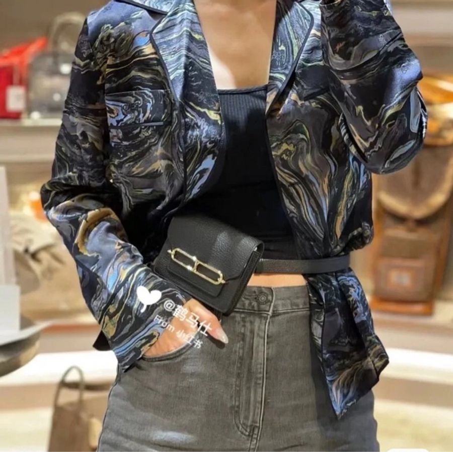 Hermes 愛馬仕 roulis slim 黑銀 豬鼻子 腰包 短夾 卡夾 卡包 錢包 手提包 斜背包 肩背包-27