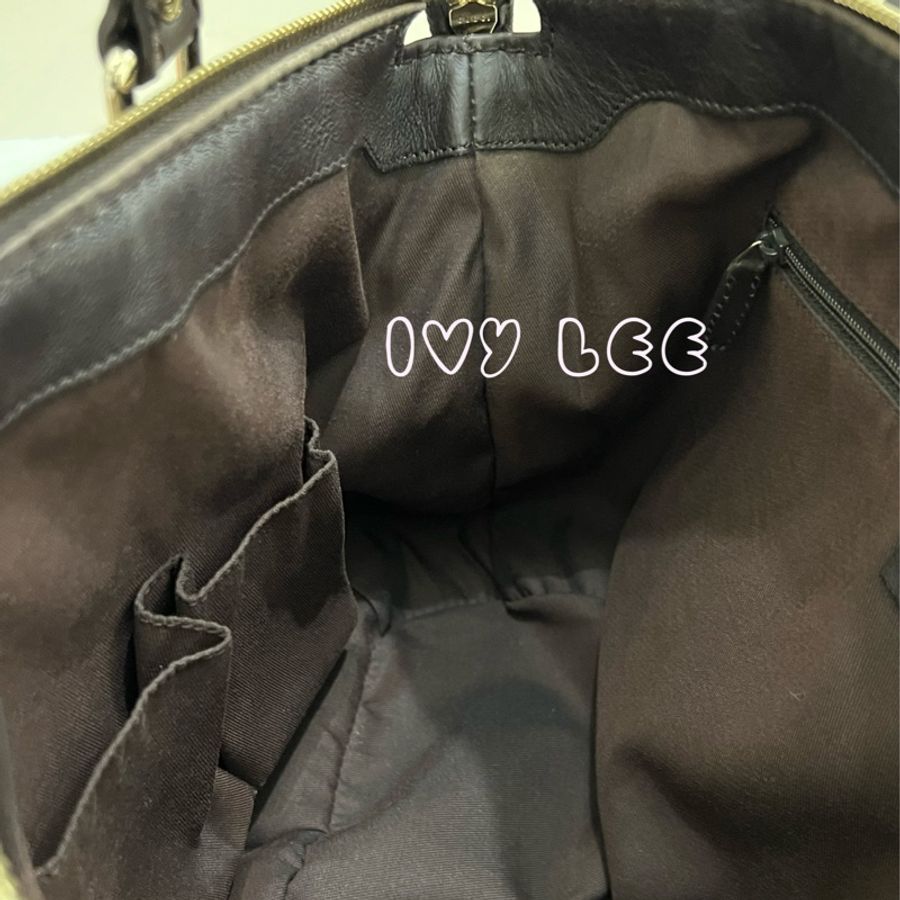Gucci Sukey 247902 女式真皮 GG帆布手提包 黑色邊單肩包 二手精品-5