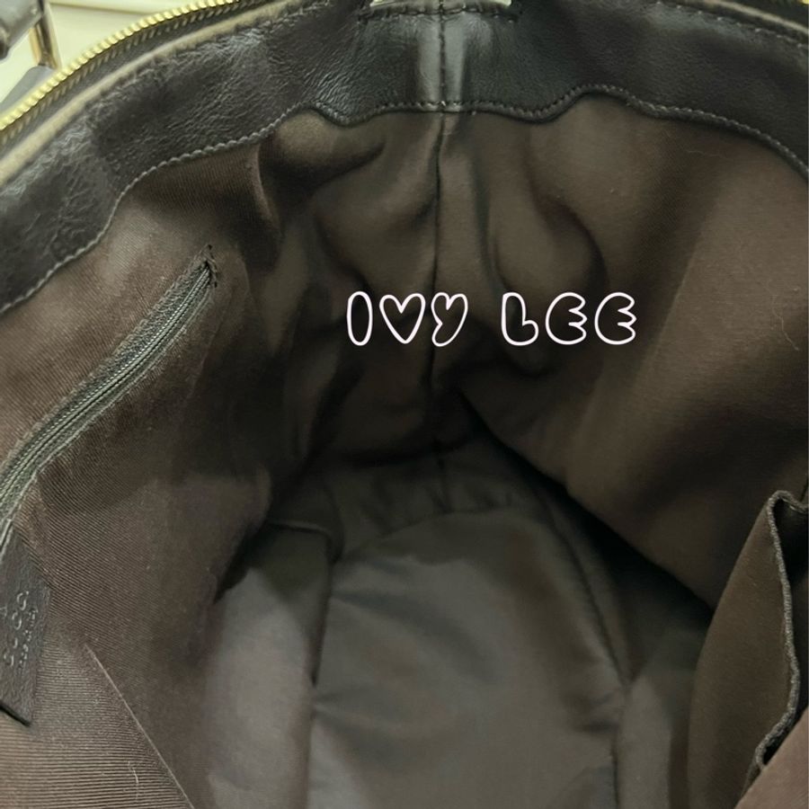Gucci Sukey 247902 女式真皮 GG帆布手提包 黑色邊單肩包 二手精品-6