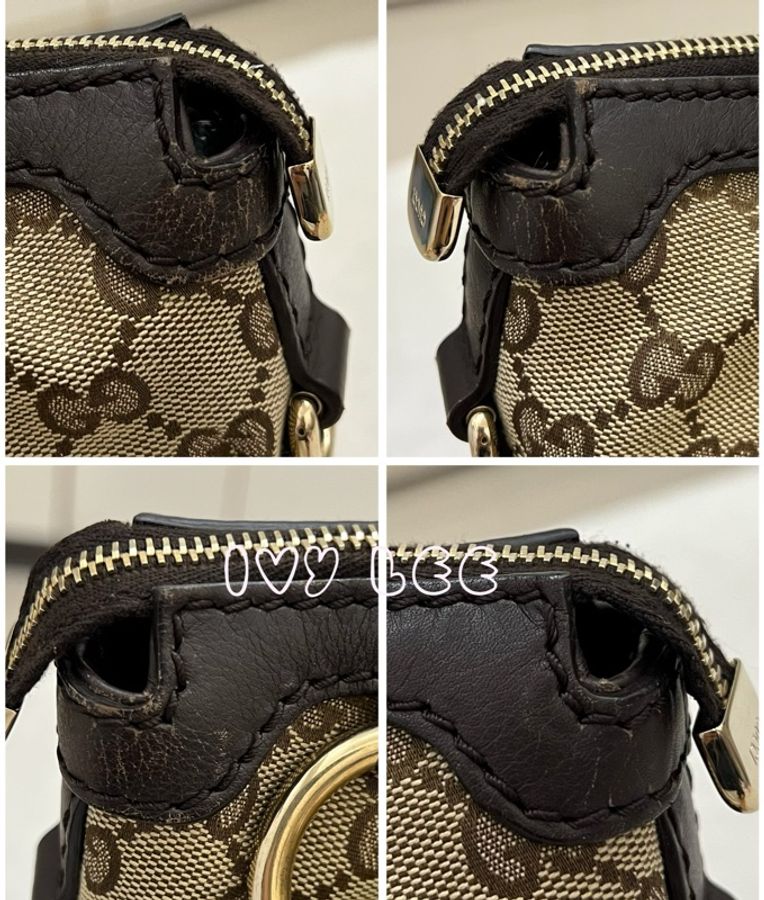 Gucci Sukey 247902 女式真皮 GG帆布手提包 黑色邊單肩包 二手精品-9
