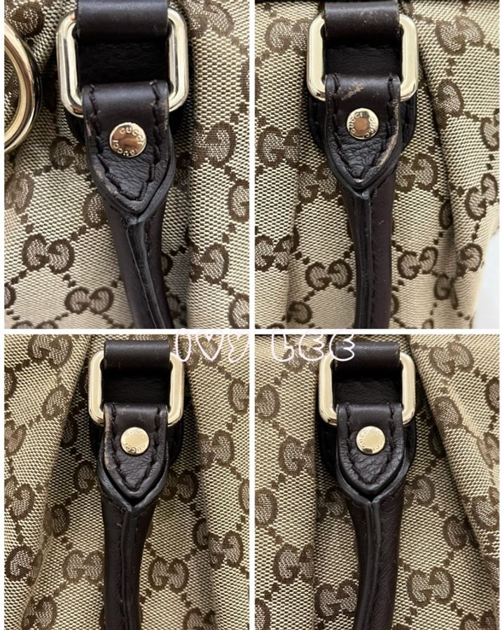 Gucci Sukey 247902 女式真皮 GG帆布手提包 黑色邊單肩包 二手精品-11