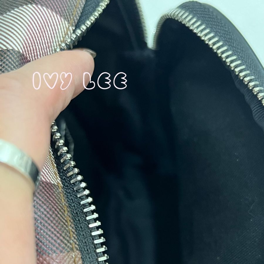 BURBERRY House Check 帆布小牛皮經典格紋 深樺木棕色 斜背包 肩背包 二手精品-9