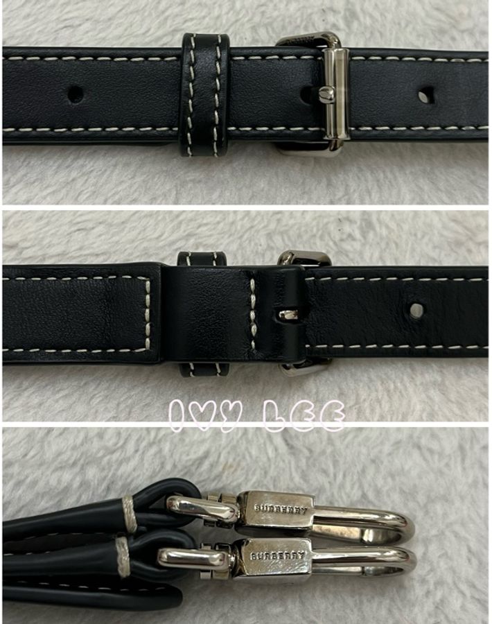 BURBERRY House Check 帆布小牛皮經典格紋 深樺木棕色 斜背包 肩背包 二手精品-18