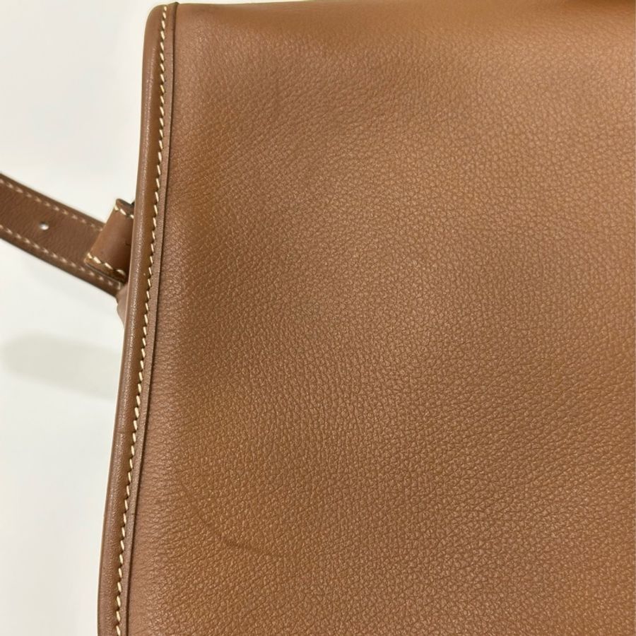 HERMES 愛馬仕 Vintage 棕 斜背包 肩背包 馬鞍包 側背包 手提包-23