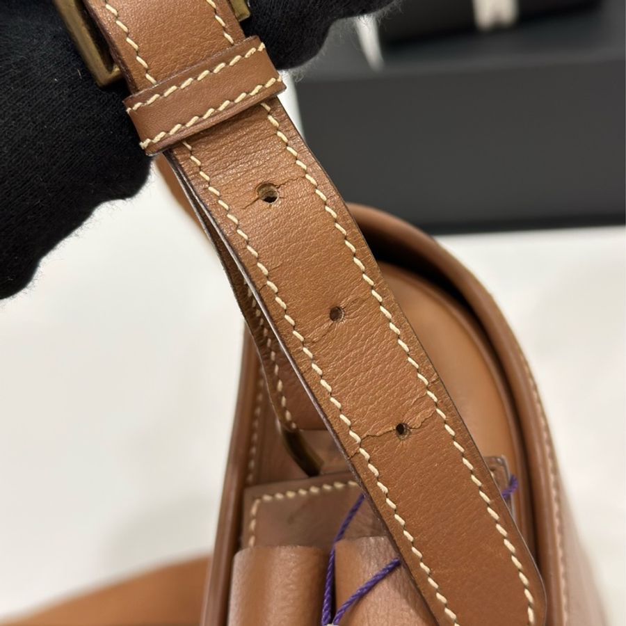 HERMES 愛馬仕 Vintage 棕 斜背包 肩背包 馬鞍包 側背包 手提包-32