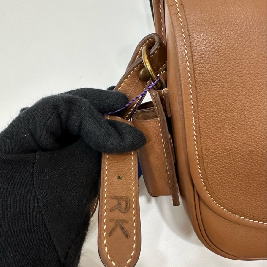 HERMES 愛馬仕 Vintage 棕 斜背包 肩背包 馬鞍包 側背包 手提包-34