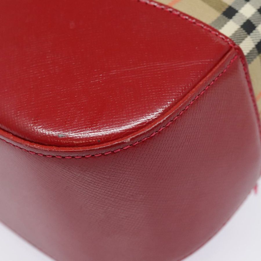【日本直送】Burberrys Nova 格紋手提包帆布皮革米色金色正品 88205-13