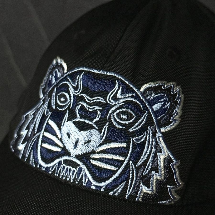 🎀 雙11送禮首選・幸福價開跑 💝【KENZO  高田賢三】藍色刺繡虎頭LOGO 棒球帽/帽子-1