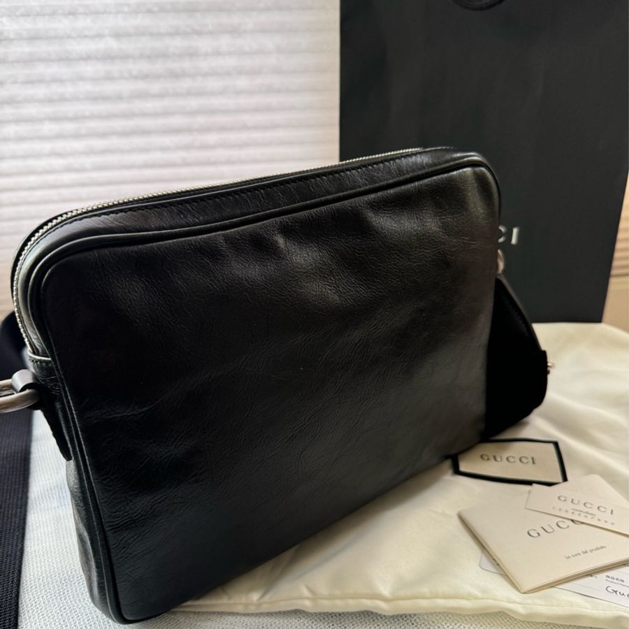 Gucci 皮製肩背側背包-1
