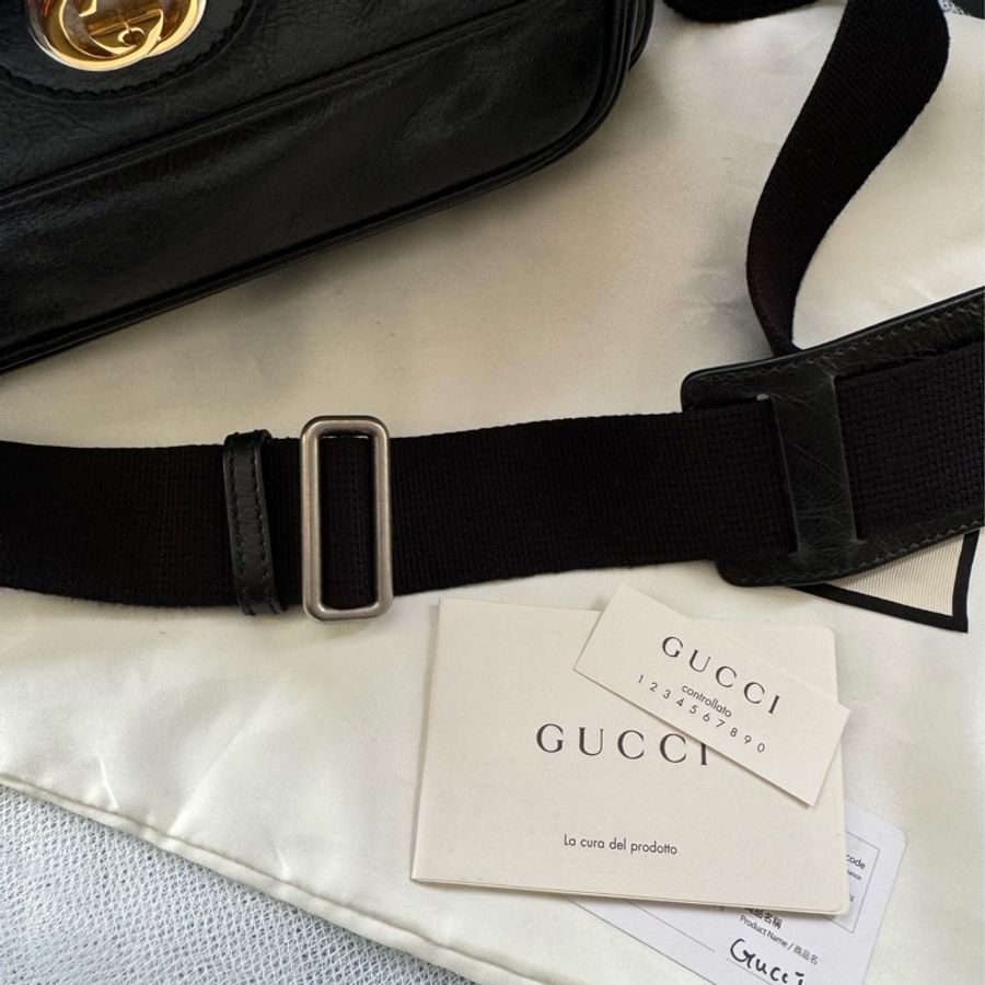 Gucci 皮製肩背側背包-4