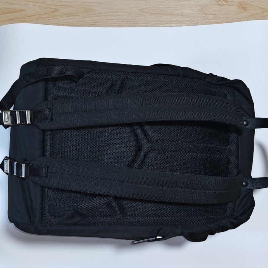 (已保留❌勿下單)Prada Re-nylon saffiano leather backpack 黑色中性款式後背包 尼龍 背囊 雙肩包 男女合用-3