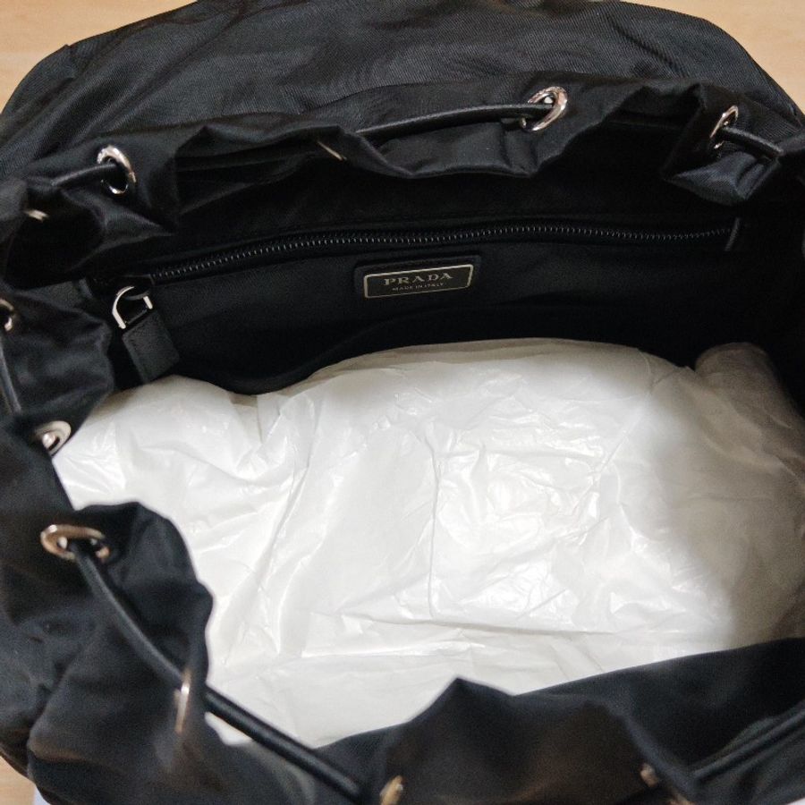 (已保留❌勿下單)Prada Re-nylon saffiano leather backpack 黑色中性款式後背包 尼龍 背囊 雙肩包 男女合用-18