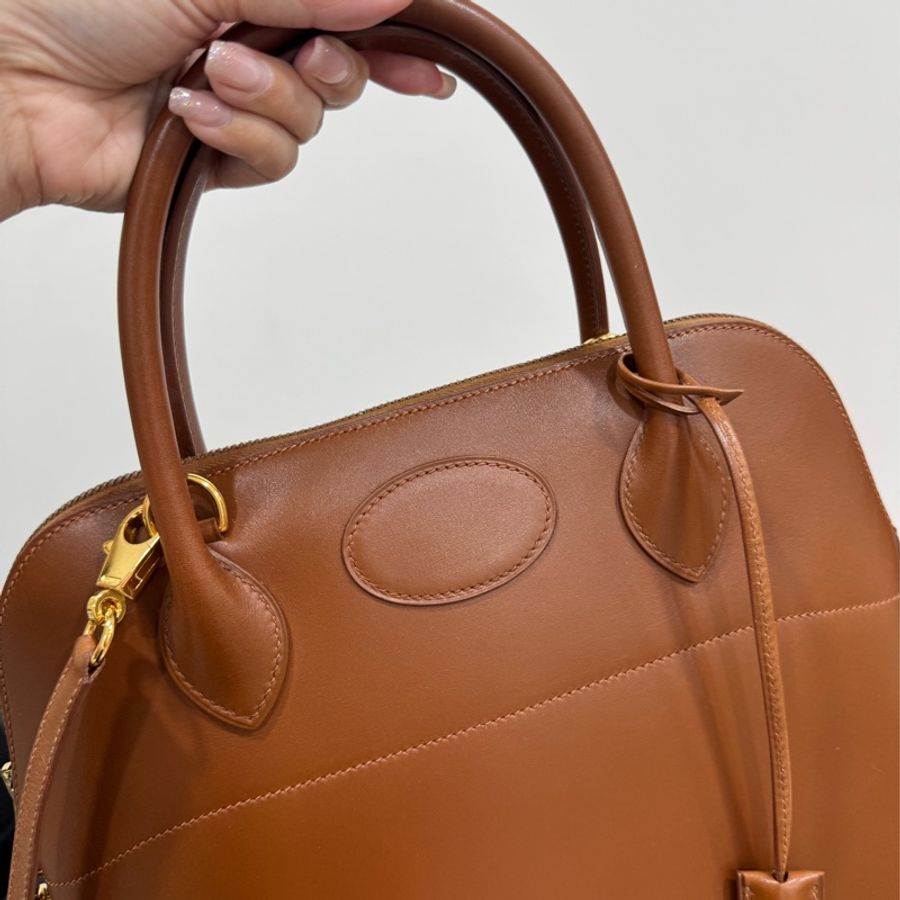 HERMES 愛馬仕 棕色 金棕 31 Bolide 保齡球包 手提包 斜背包 肩背包 側背包-5