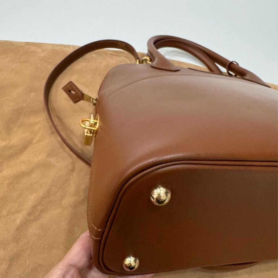 HERMES 愛馬仕 棕色 金棕 31 Bolide 保齡球包 手提包 斜背包 肩背包 側背包-14