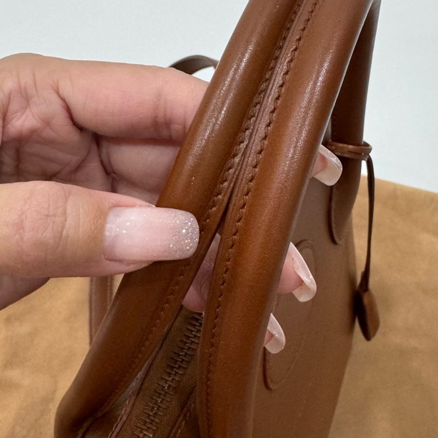 HERMES 愛馬仕 棕色 金棕 31 Bolide 保齡球包 手提包 斜背包 肩背包 側背包-21