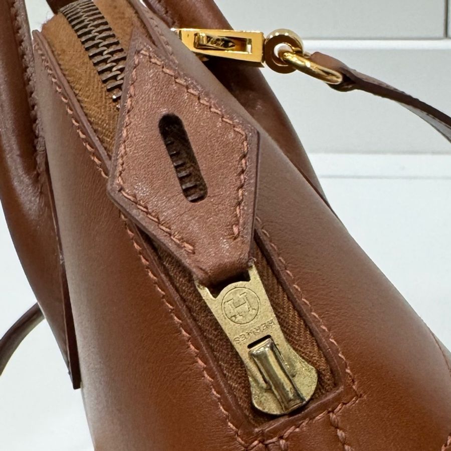 HERMES 愛馬仕 棕色 金棕 31 Bolide 保齡球包 手提包 斜背包 肩背包 側背包-33