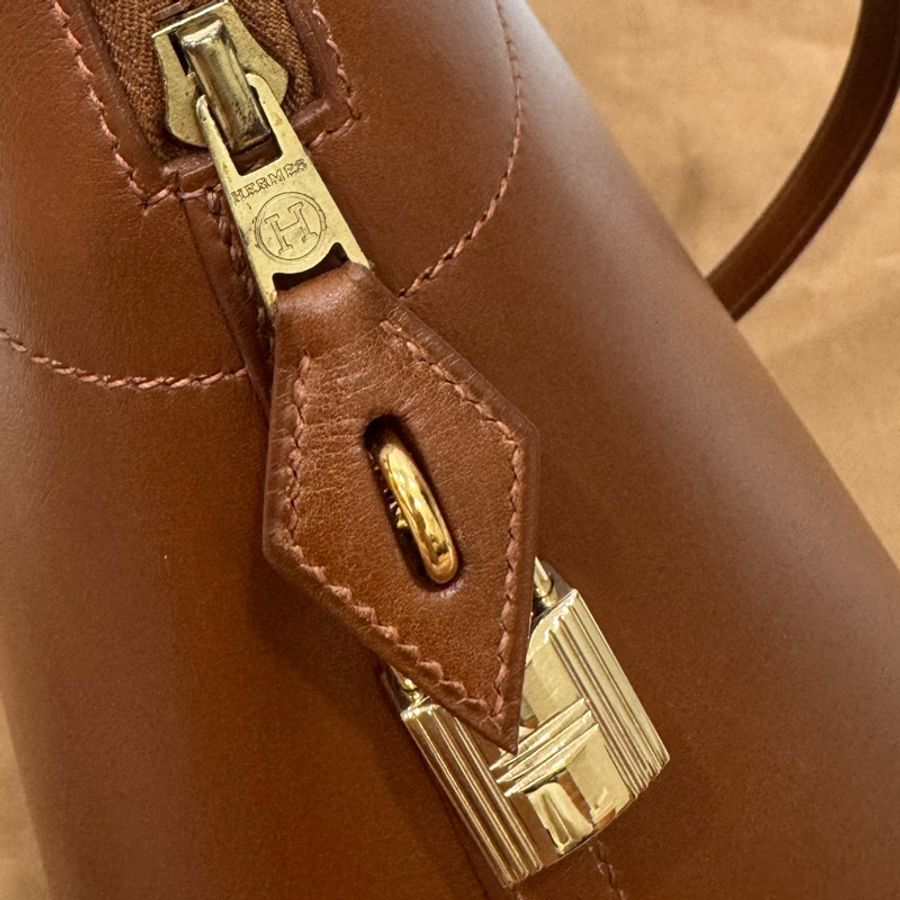 HERMES 愛馬仕 棕色 金棕 31 Bolide 保齡球包 手提包 斜背包 肩背包 側背包-34