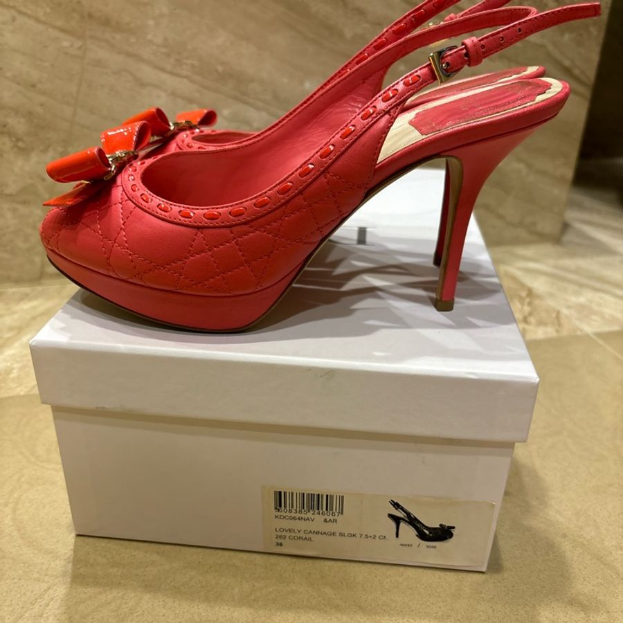 Dior粉色高跟鞋-7