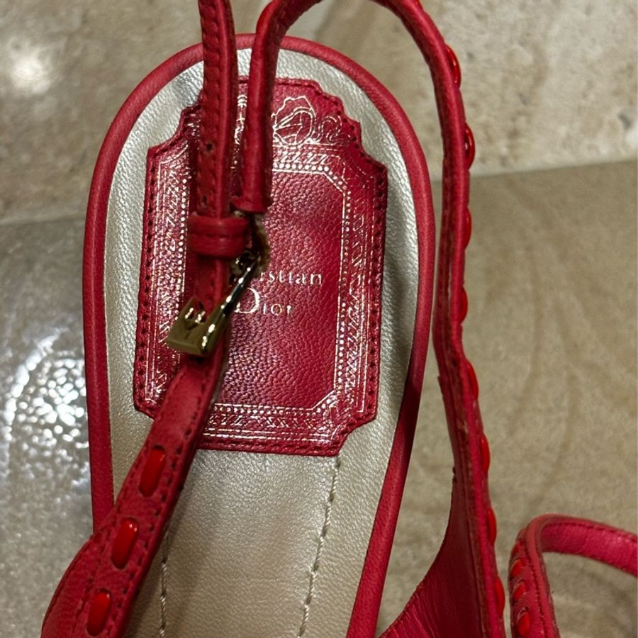 Dior粉色高跟鞋-41