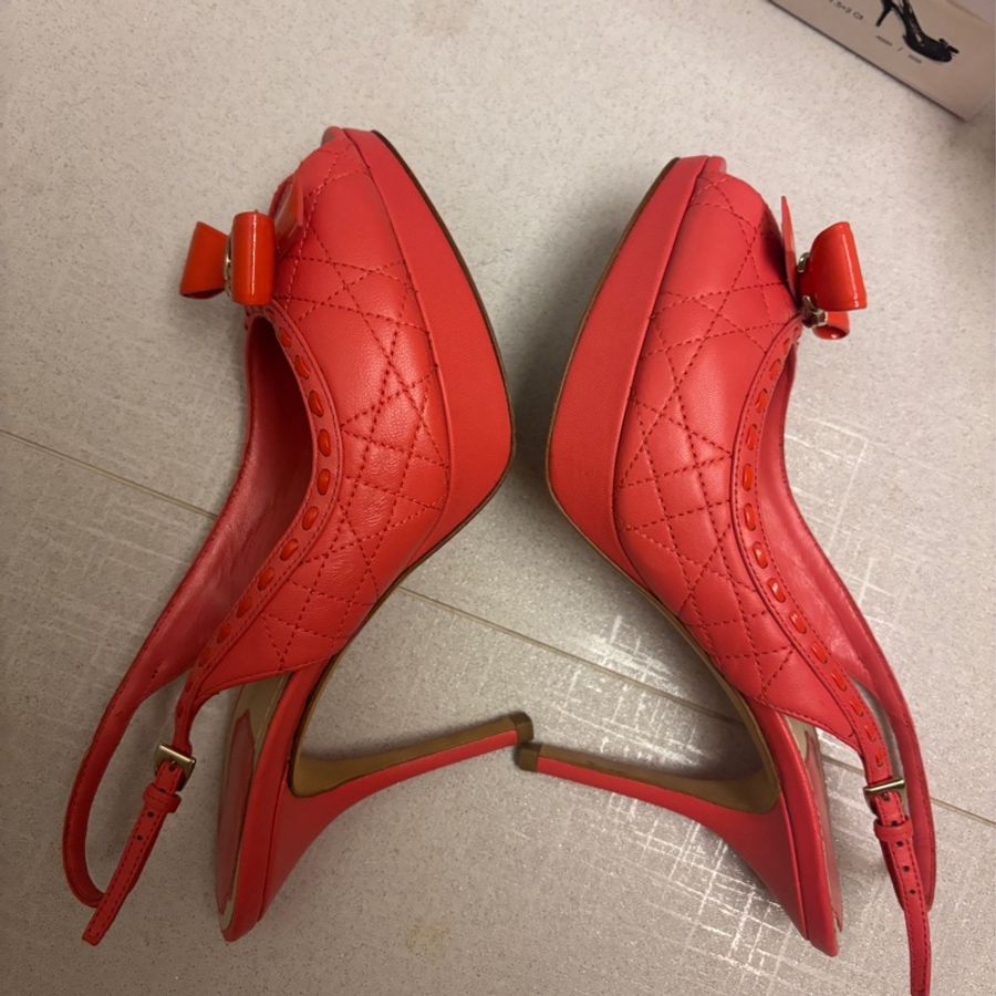Dior粉色高跟鞋-9