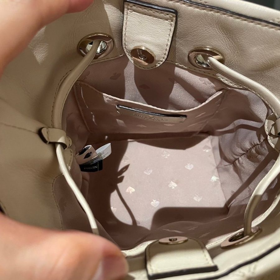 Kate Spade Natalia Small Bucket Bag 米色真皮水桶兩用包-2