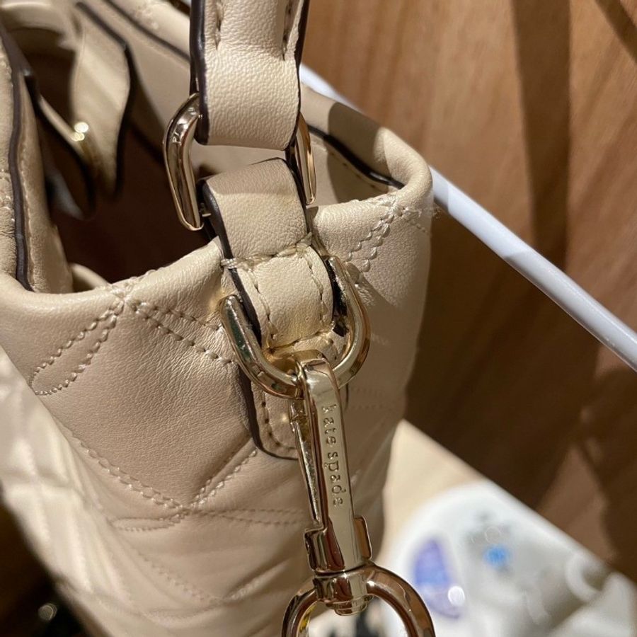 Kate Spade Natalia Small Bucket Bag 米色真皮水桶兩用包-4