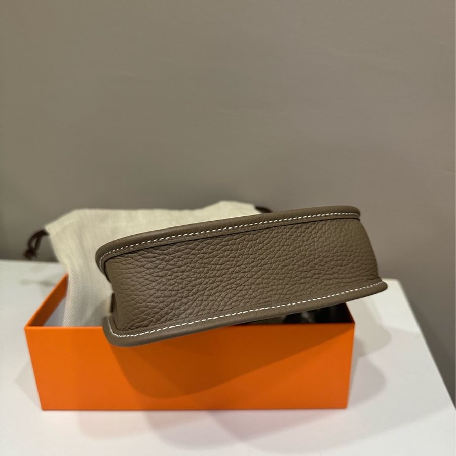 HERMES mini evelyne 16 大象灰金扣-7