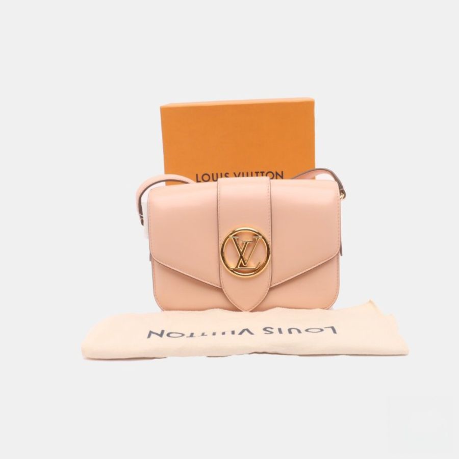 Louis Vuitton PONT9 裸粉色斜背包,LV路易威登,單肩包,側背包,二手真品,正品,免運-4