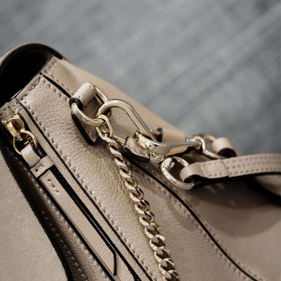 Chloé Faye Small Textured-Leather and Suede Backpack-17