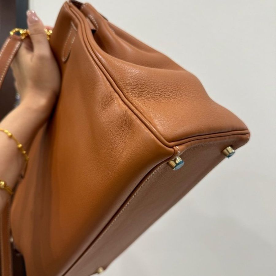 愛馬仕 Hermes Kelly 焦糖色 金棕 金扣 內縫 32 凱莉包 手提包 肩背包 斜背包 附絲巾-10