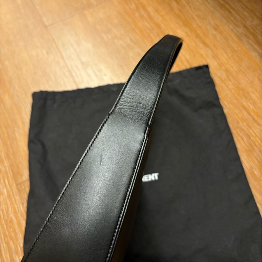 YSL Saint Laurent 黑色皮革單肩包-4