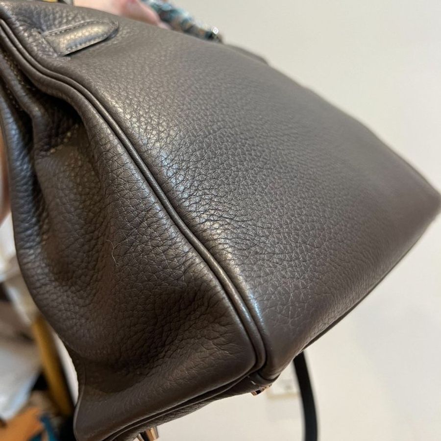 HERMES 愛馬仕 Kelly 32 灰 凱莉包 字母E 銀釦 手提包 斜背包 側背包 附絲巾-7