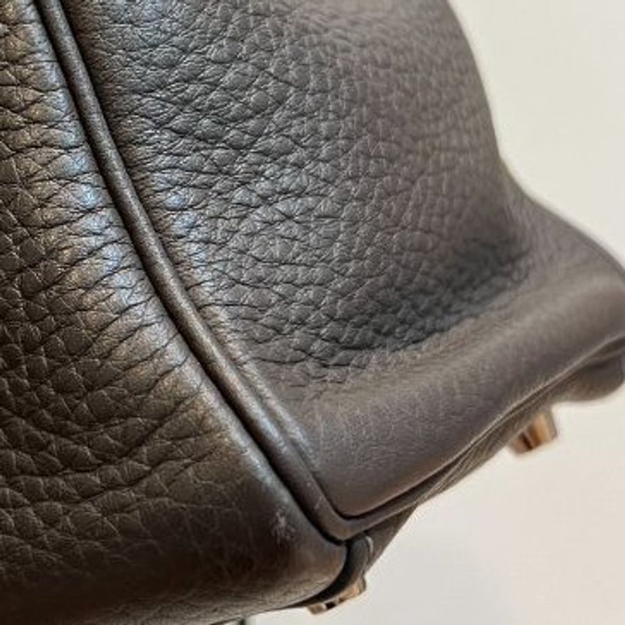 HERMES 愛馬仕 Kelly 32 灰 凱莉包 字母E 銀釦 手提包 斜背包 側背包 附絲巾-21
