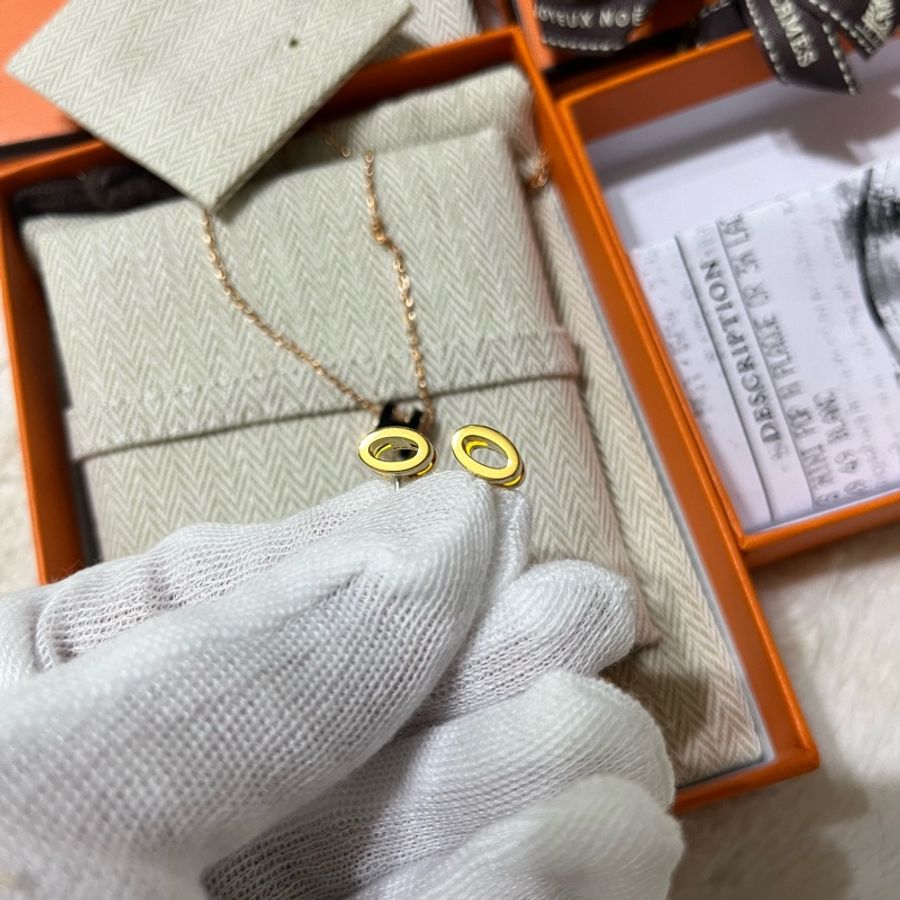 售HERMES・愛馬仕#mini pop H #耳釘奶白色-3