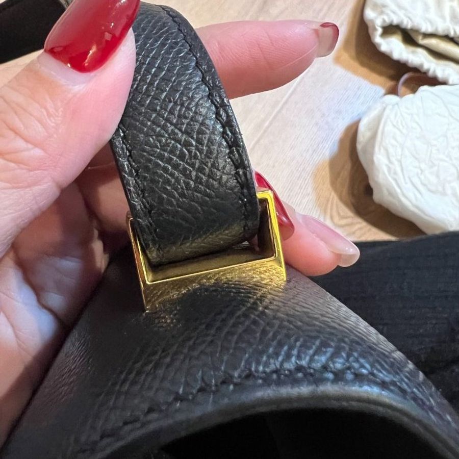 HERMÈS 愛馬仕 Constance 24 Epsom皮 康康 經典黑 黑金 玫瑰 金釦 斜背包 肩背包 手提包 側背包-29