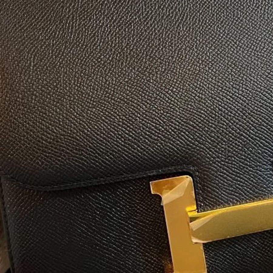 HERMÈS 愛馬仕 Constance 24 Epsom皮 康康 經典黑 黑金 玫瑰 金釦 斜背包 肩背包 手提包 側背包-34