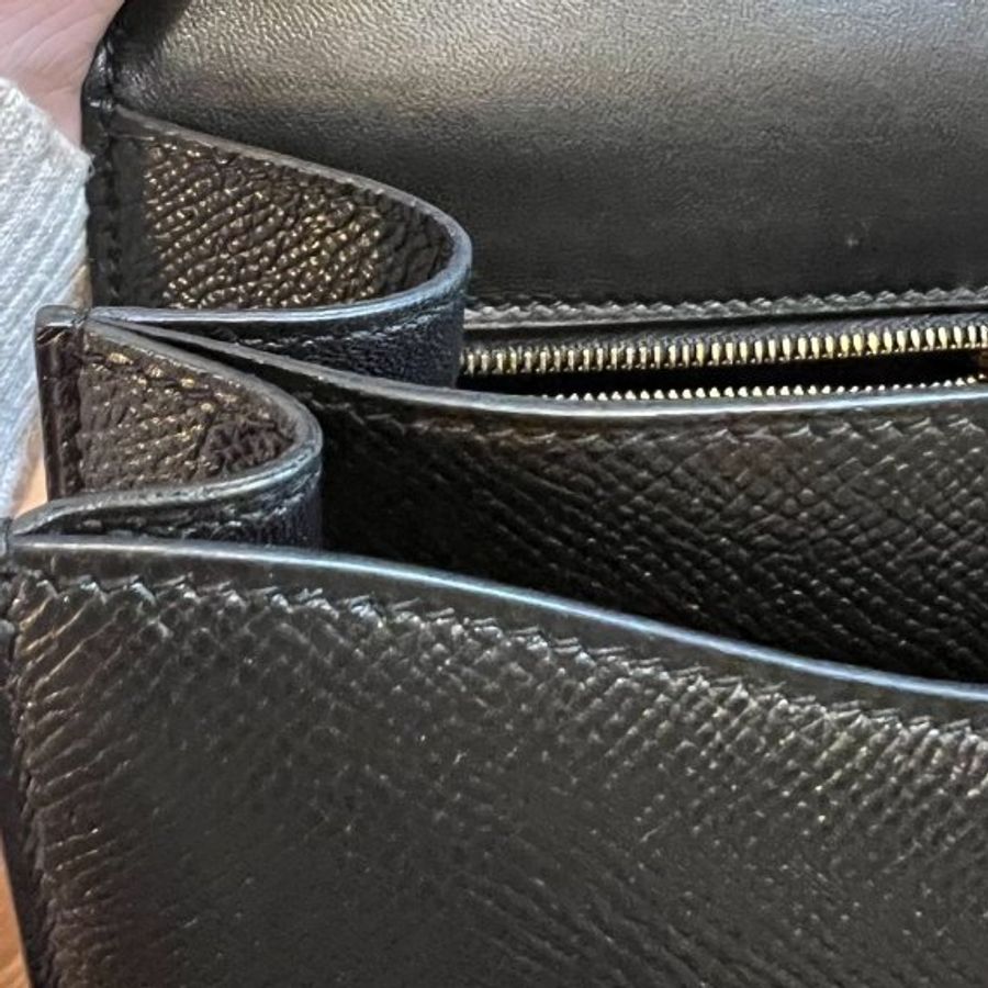 HERMÈS 愛馬仕 Constance 24 Epsom皮 康康 經典黑 黑金 玫瑰 金釦 斜背包 肩背包 手提包 側背包-40