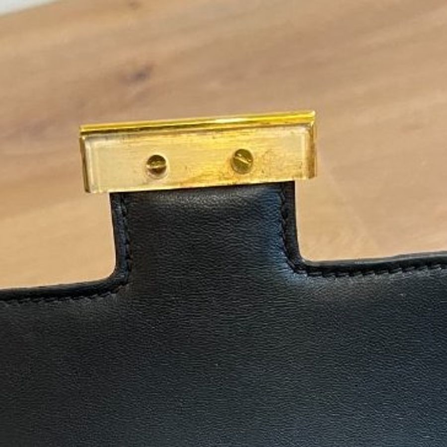 HERMÈS 愛馬仕 Constance 24 Epsom皮 康康 經典黑 黑金 玫瑰 金釦 斜背包 肩背包 手提包 側背包-51