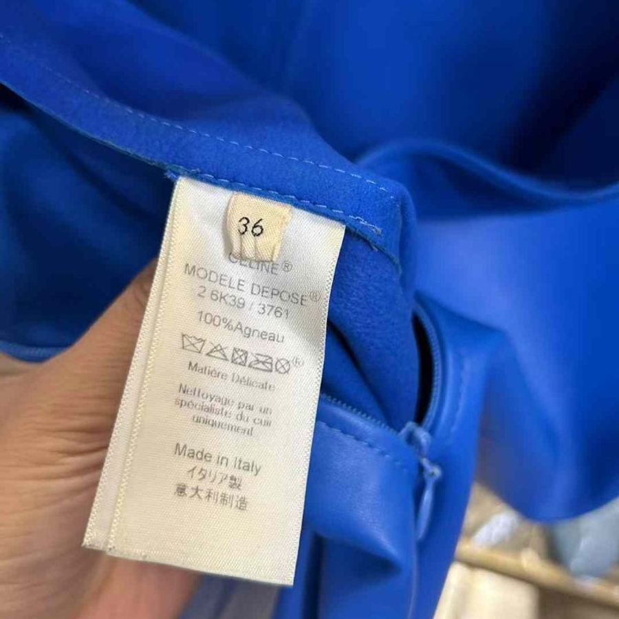 Celine羊皮連身裙 尺寸36碼 自行清洗一下 纯羊皮的-3