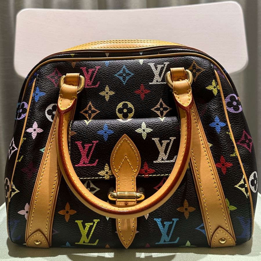 LOUIS VUITTON黑彩 村上隆Priscilla手提包 M40097-10