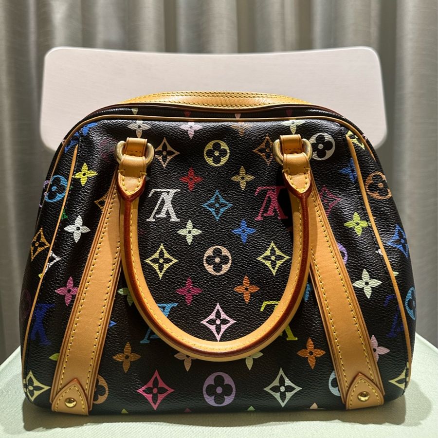 LOUIS VUITTON黑彩 村上隆Priscilla手提包 M40097-11