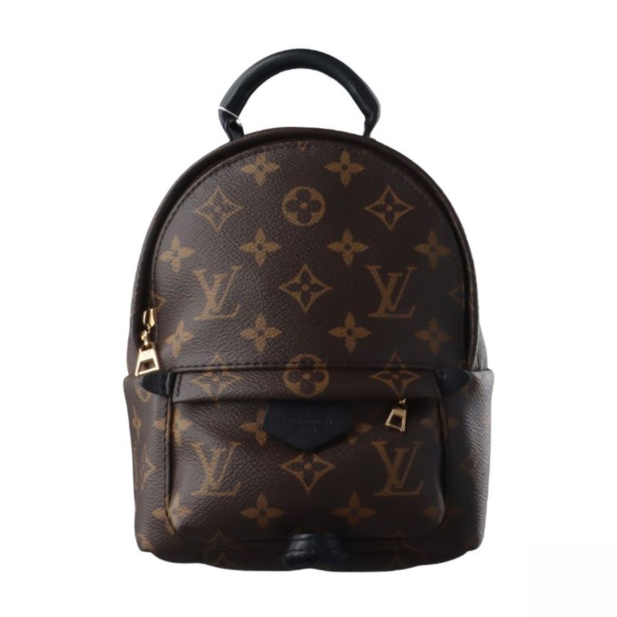 Louis Vuitton 經典老花迷你後背包，PALM SPRINGS系列，LV路易威登，雙肩包，小書包，逛街包，街頭包，二手真品，免運-0
