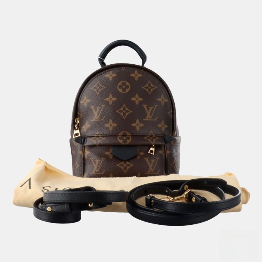 Louis Vuitton 經典老花迷你後背包，PALM SPRINGS系列，LV路易威登，雙肩包，小書包，逛街包，街頭包，二手真品，免運-4